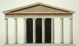 architectural print, columns