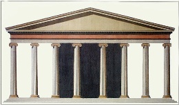 architectural print, classical facade