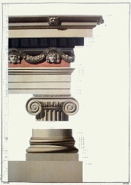 Classical Ionic column capital