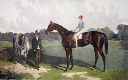 Voltigeur, hand coloured race horse print