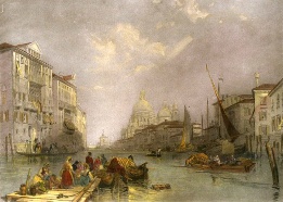 etching of Grand Canal, Venice, after Harding