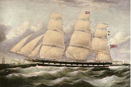 sailing ship etching