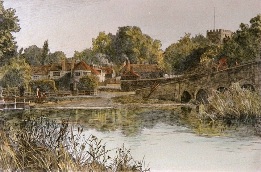 print of Sonning, river thames
