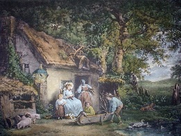 Happy Cottagers, after Morland