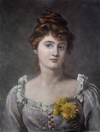 Girlhood, victorian female portrait