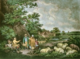 The Shepherds, after George Morland