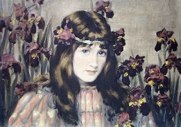 decorative print of a young girl