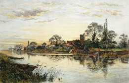 print, Shadows of Departing Day, Bray, berkshire