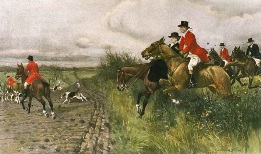 Over Hill and Dale, fox hunting print