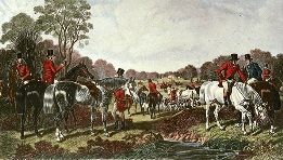 hand coloured hunting print after herring