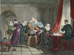 Mary Queen of Scots Abdication, engraving