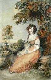 print of Mrs Sheridan after Gainsborough