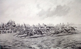 Struggle for Victory, horse racing etching