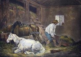 Interior of a Stable, after george moreland