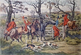 Drawing Cover, fox hunting