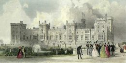 hand colored print of Windsor Castle