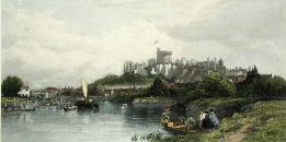 print of Windsor Castle and thames