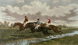 Flying the Brook, steeplechase print