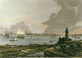fine art engraving, new york, 1846 From Governors  island