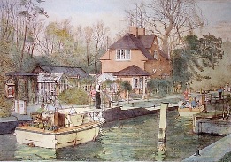 print of Sonning Lock 