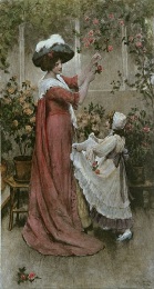 print of a mother and daughter