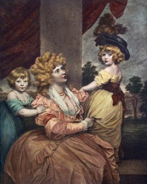Countess Harrington, hand colored print