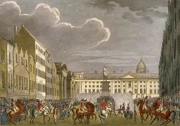 hand colored print of dublin