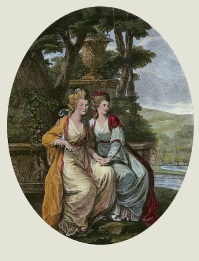 Duncannon Sisters, hand coloured print