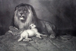 large print of Lion & Lamb