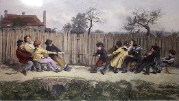 Childrens Tug Of War, victorian art