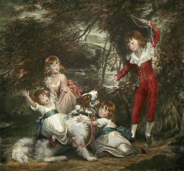 Dashwood Children, 18th century style print