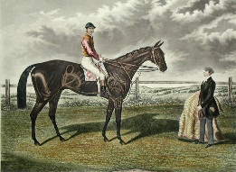 Galopin, horse and jockey portrait