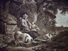 Peasant & Pigs, george morland print