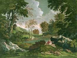 Solitude, classical scene after poussin