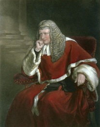 Sir W.Erle, red robed judge