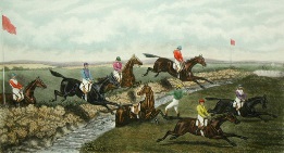 jumping The Brook, steeplechase print