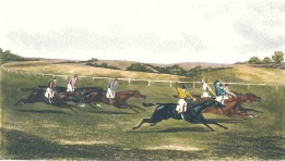 Exciting Finish, horse racing print