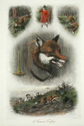 print of fox, fox hunting