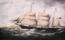 Joseph Cunard , small hand colored maritime print