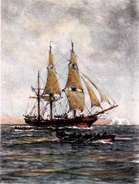 New Bedford Whaler, hand colored print