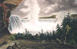 fine art engraving of niagara falls