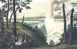 fine art engraving of niagara falls