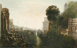 Building of Carthage, ahnd colored print