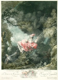 The Swing, decorative eighteenth century print