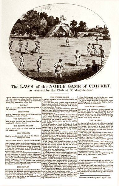 Cricket, The Rules of