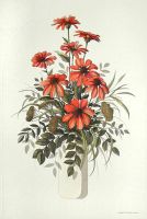 Autumn Flowers (Tall Vase)