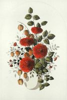 Autumn Flowers (Round Vase)