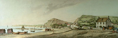 Sidmouth, Cliffs + Bathing Ma