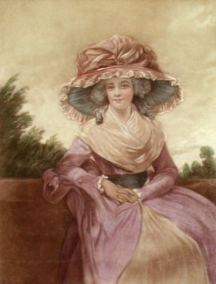 Lady with large bonnet