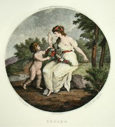 round genre print, spring